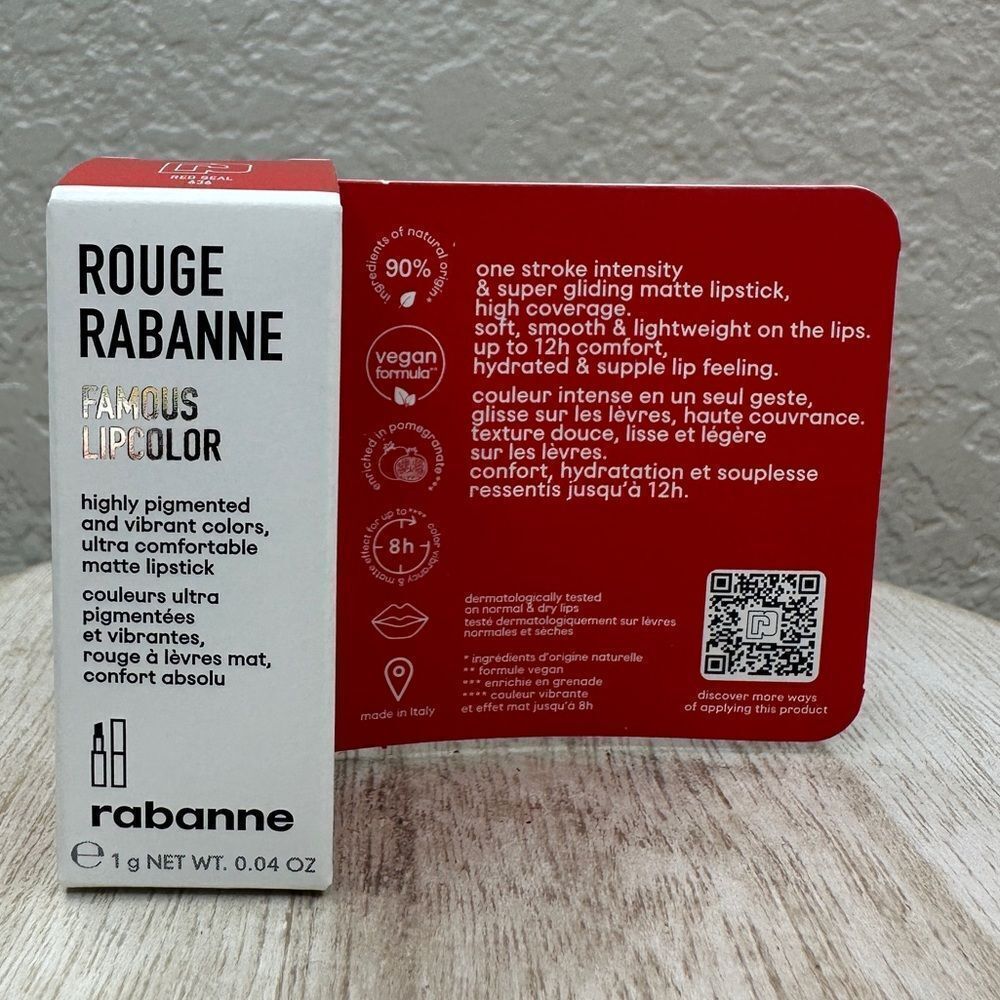 $6 🌙 Paco Rabanne Famous Lip Color In Red‎ Seal 🆕 MATTE